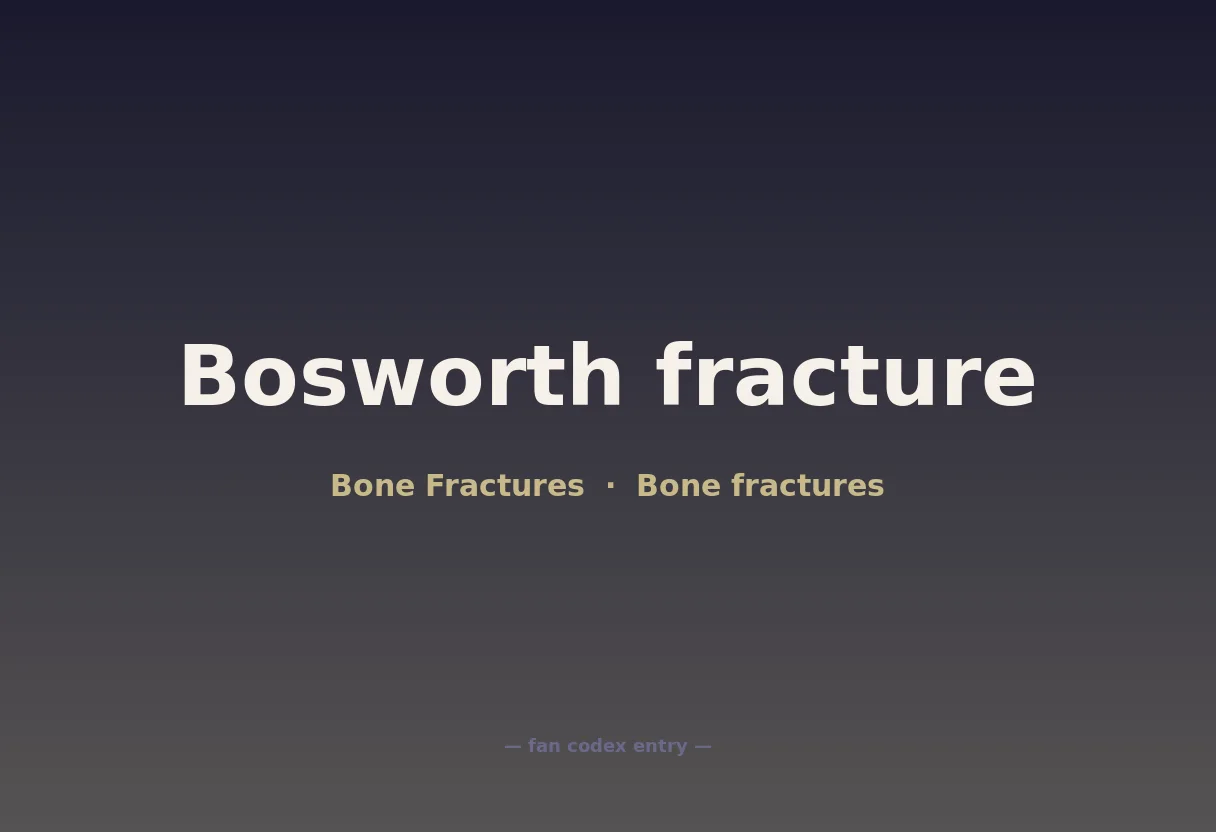 Bosworth fracture