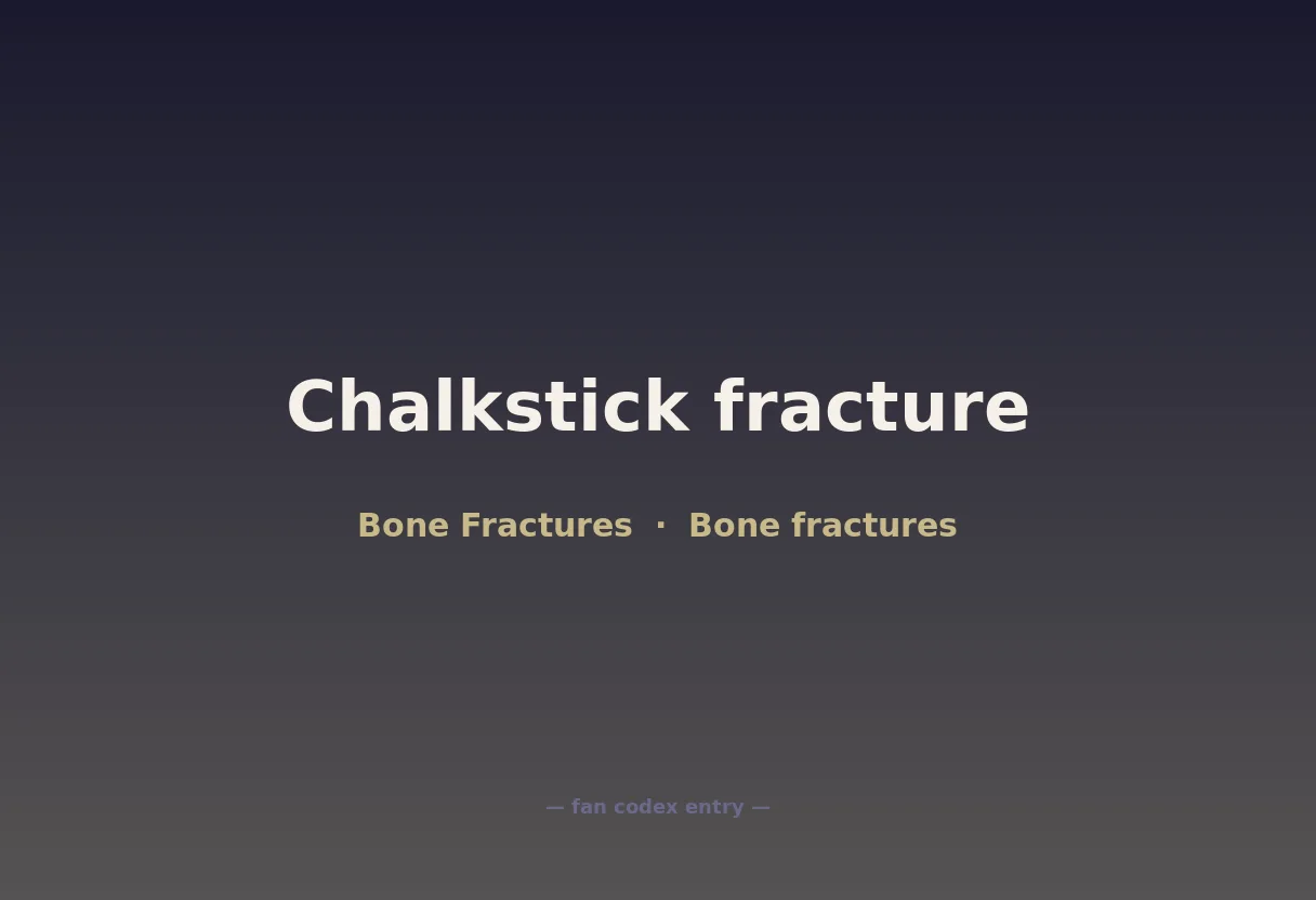 Chalkstick fracture