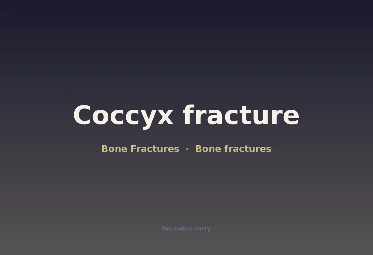 Coccyx fracture